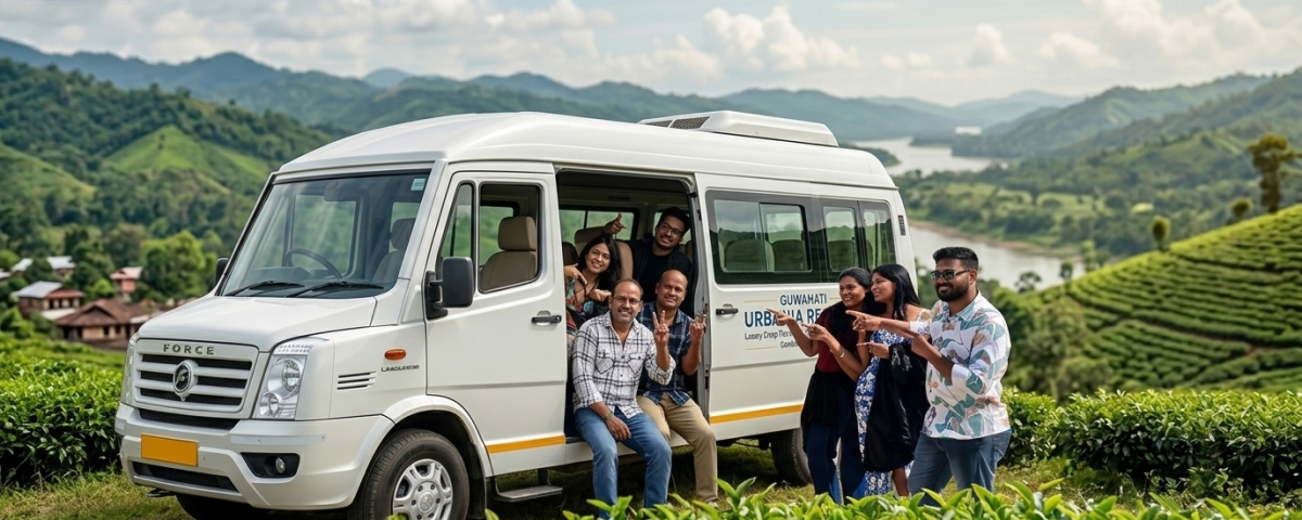 Ditch the cramped cabs! Experience the best Urbania Rental Service in Guwahati for luxury group travel to Shillong, Kaziranga, and Tawang. Safe, comfy, and professional.